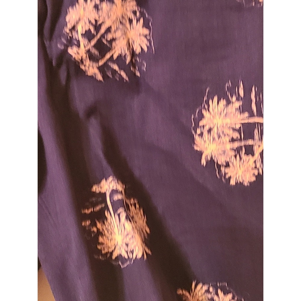 NWT Bruno Oasis Men's Shorts Sz 34 Navy Blue Palm Trees Stretch Twill Casual - Picture 3 of 7